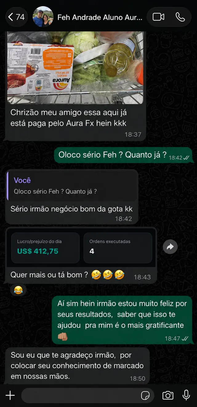 Depoimento de cliente AuraFX 1