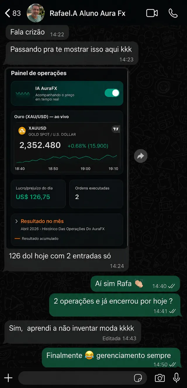Depoimento de cliente AuraFX 3