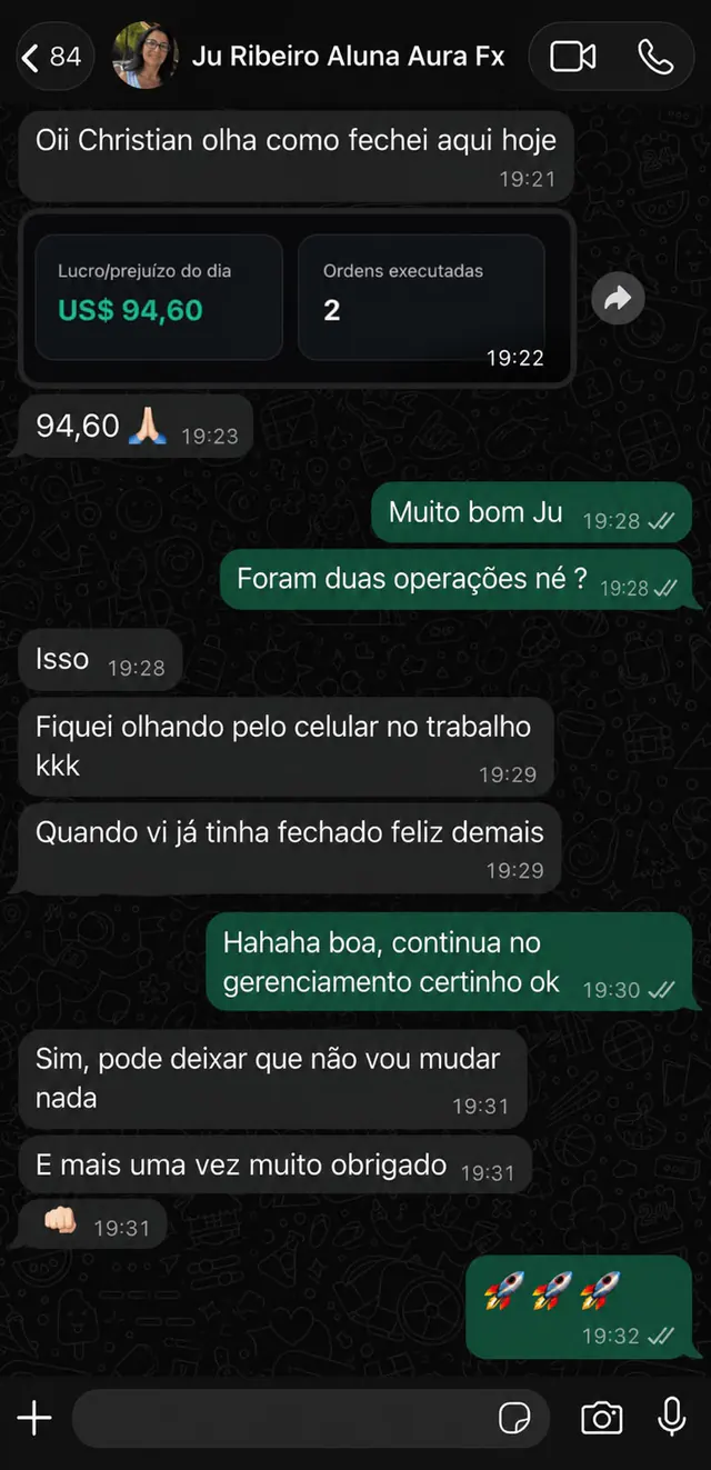 Depoimento de cliente AuraFX 4