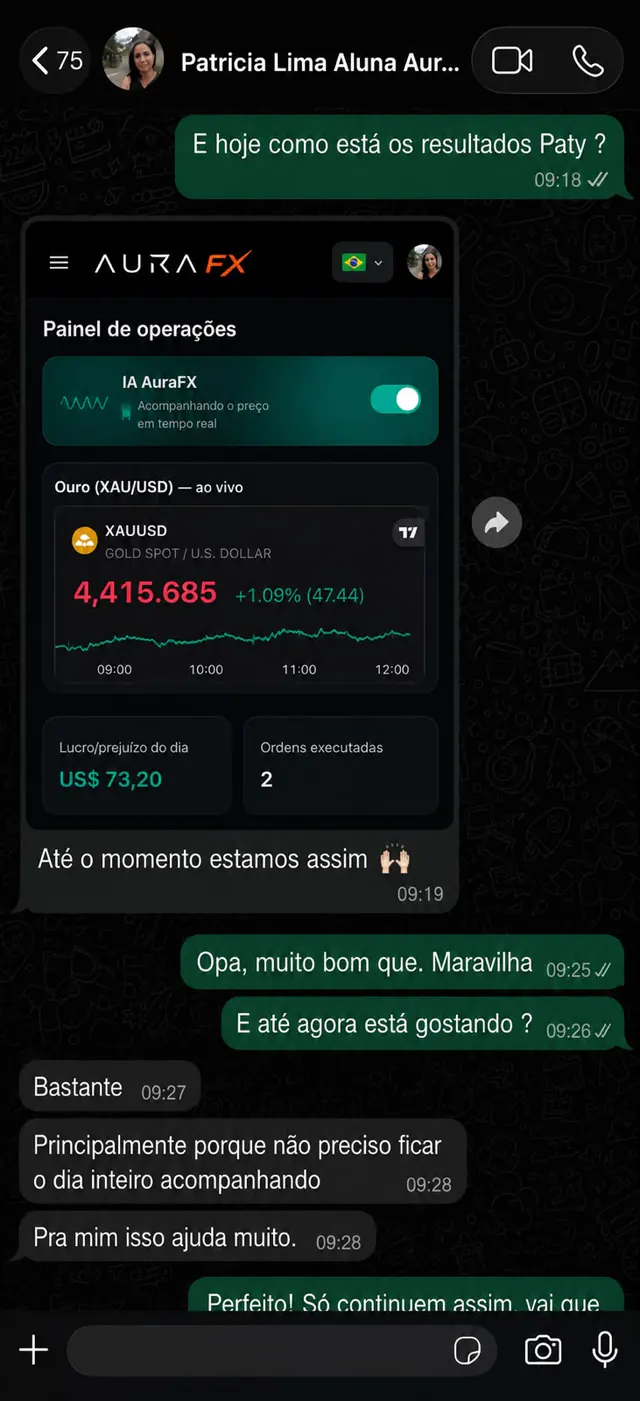 Depoimento de cliente AuraFX 5