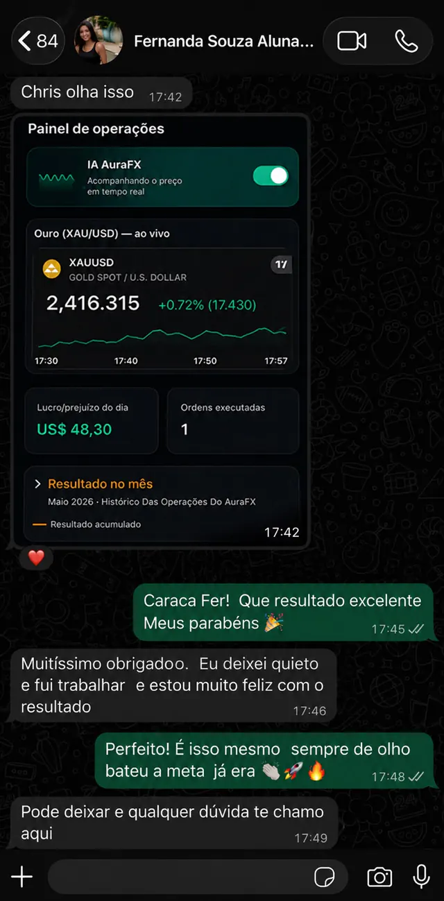 Depoimento de cliente AuraFX 9