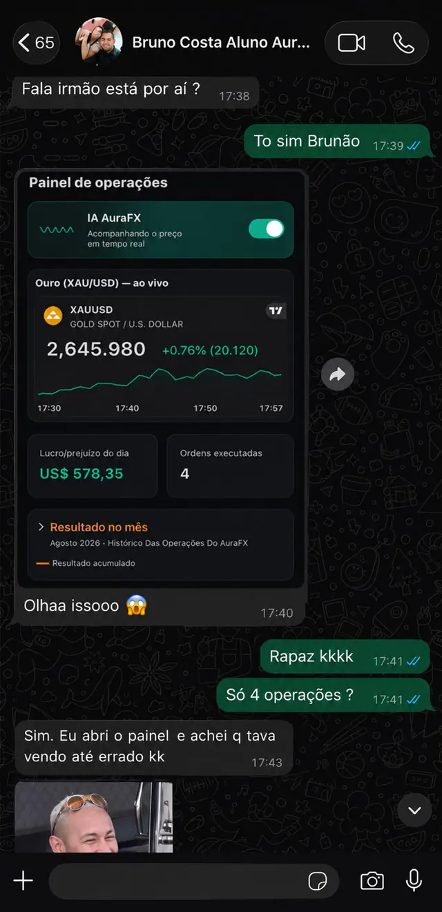 Depoimento de cliente AuraFX 10