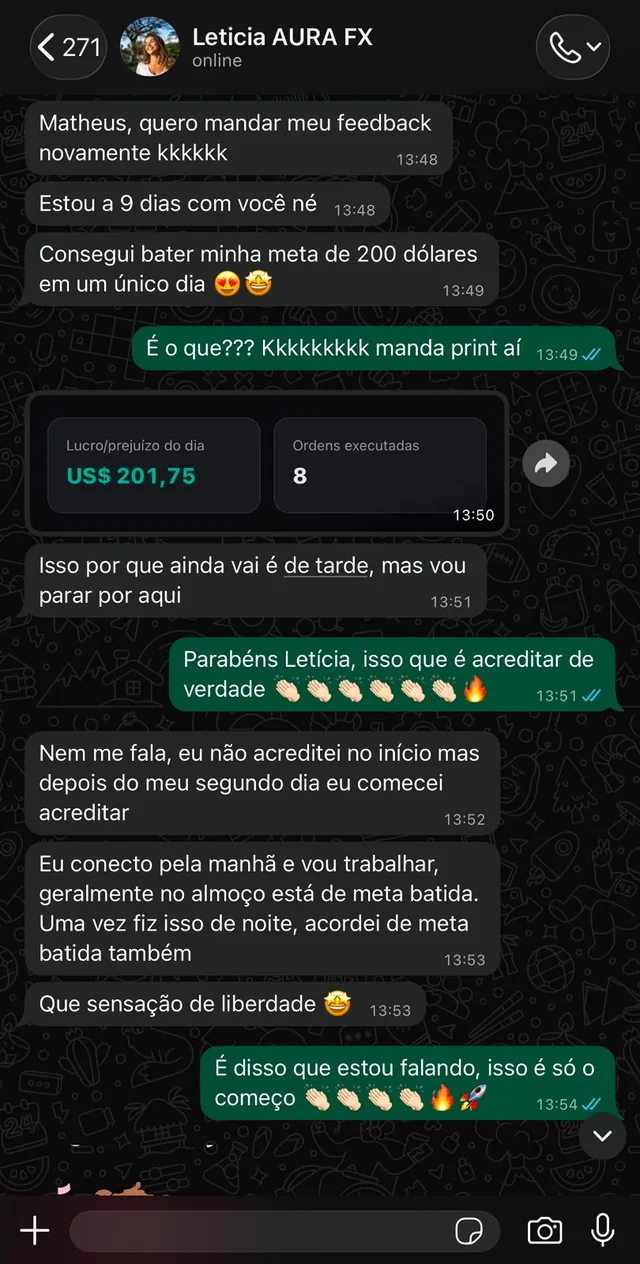 Depoimento de cliente AuraFX 3